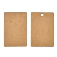 thumbnail image 2 of 200 pc Rectangle Kraft Paper One Pair Earring Display Cards with Hanging Hole Jewelry Display Card for Pendants and Earrings Storage BurlyWood 9x6x0.06cm Hole: 6mm and 1.6mm, 2 of 3