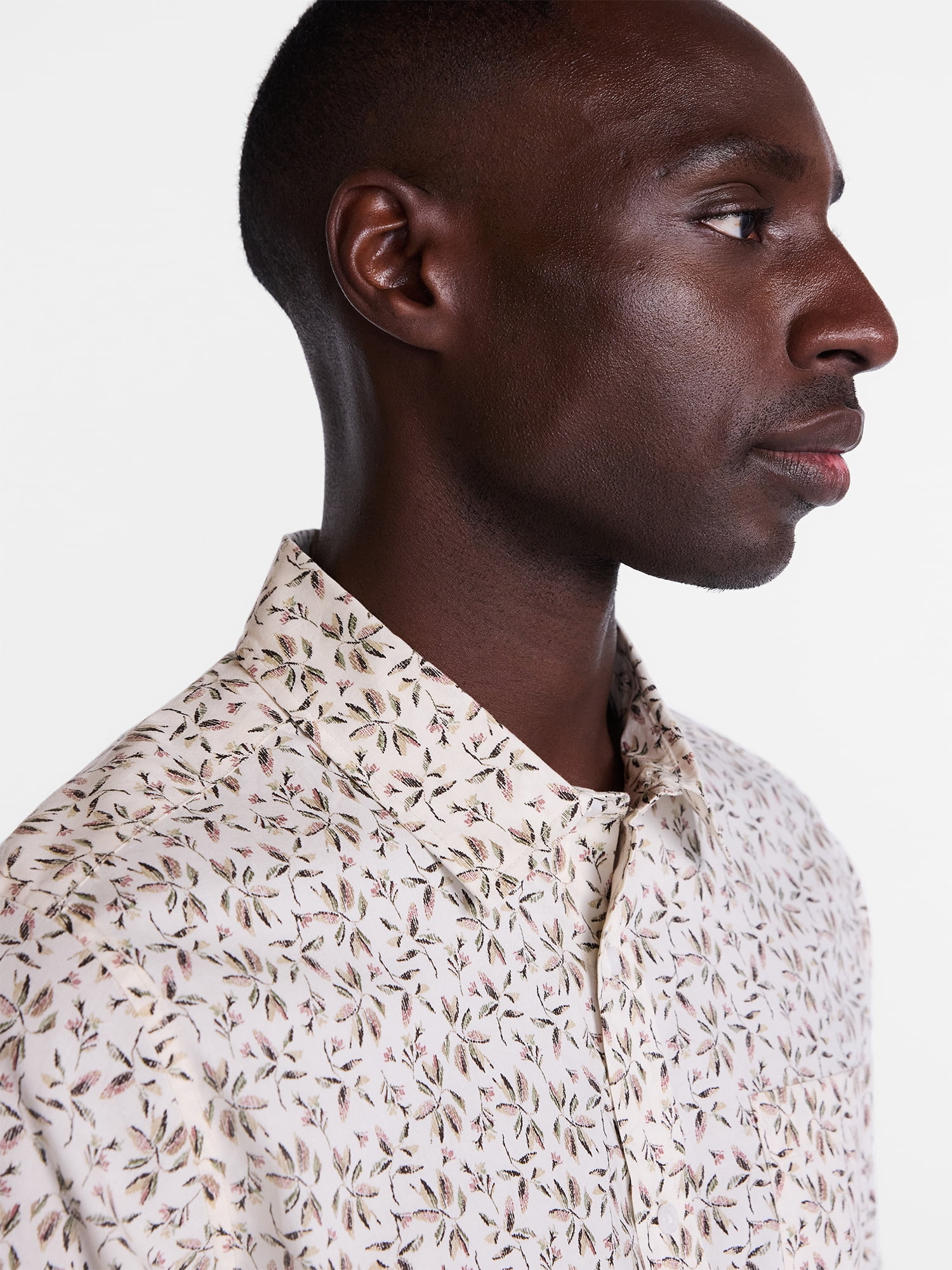 George Men's Poplin Shirt with Short Sleeves, Sizes XS-3XL