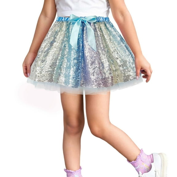 Jamsmile Toddler Girls Dress Dance Party Sequin Ballet Princess Fluffy Skirts Soft Kids Girls Tulle Ballet Birthday Party Skirts