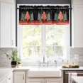 Christmas Tree Curtain Valances for Windows Treatment Tier Curtains