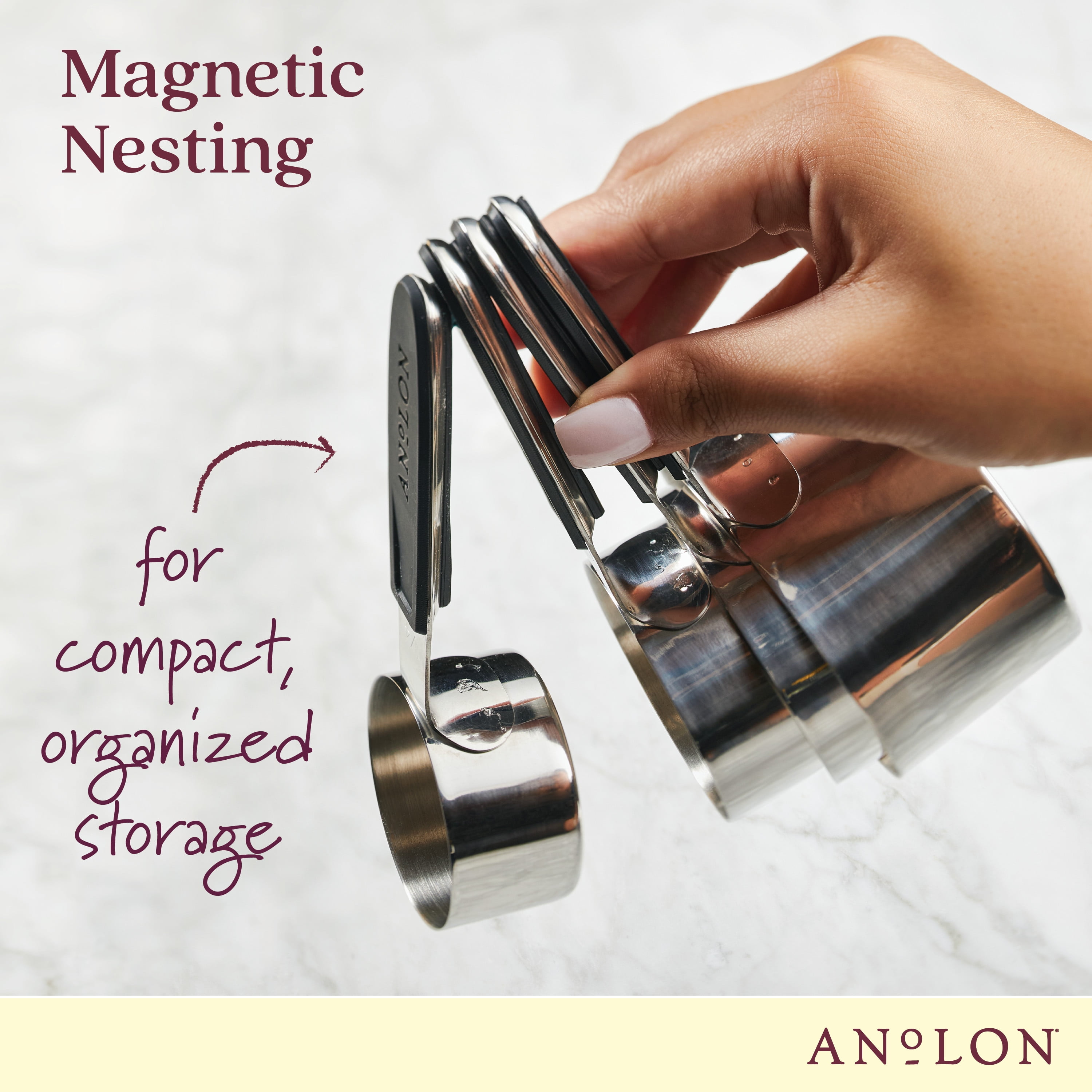 Anolon SureGrip® 4 Piece Magnetic Measuring Cup Set