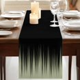 thumbnail image 3 of Table Runners 72 Inches Long Dress Scarves, Sage Green Black Ombre Farmhouse Kitchen/Dining Table Runner, Coffee Tablerunners, Modern Abstract Striped Gradient 14x72 Inch, 3 of 9