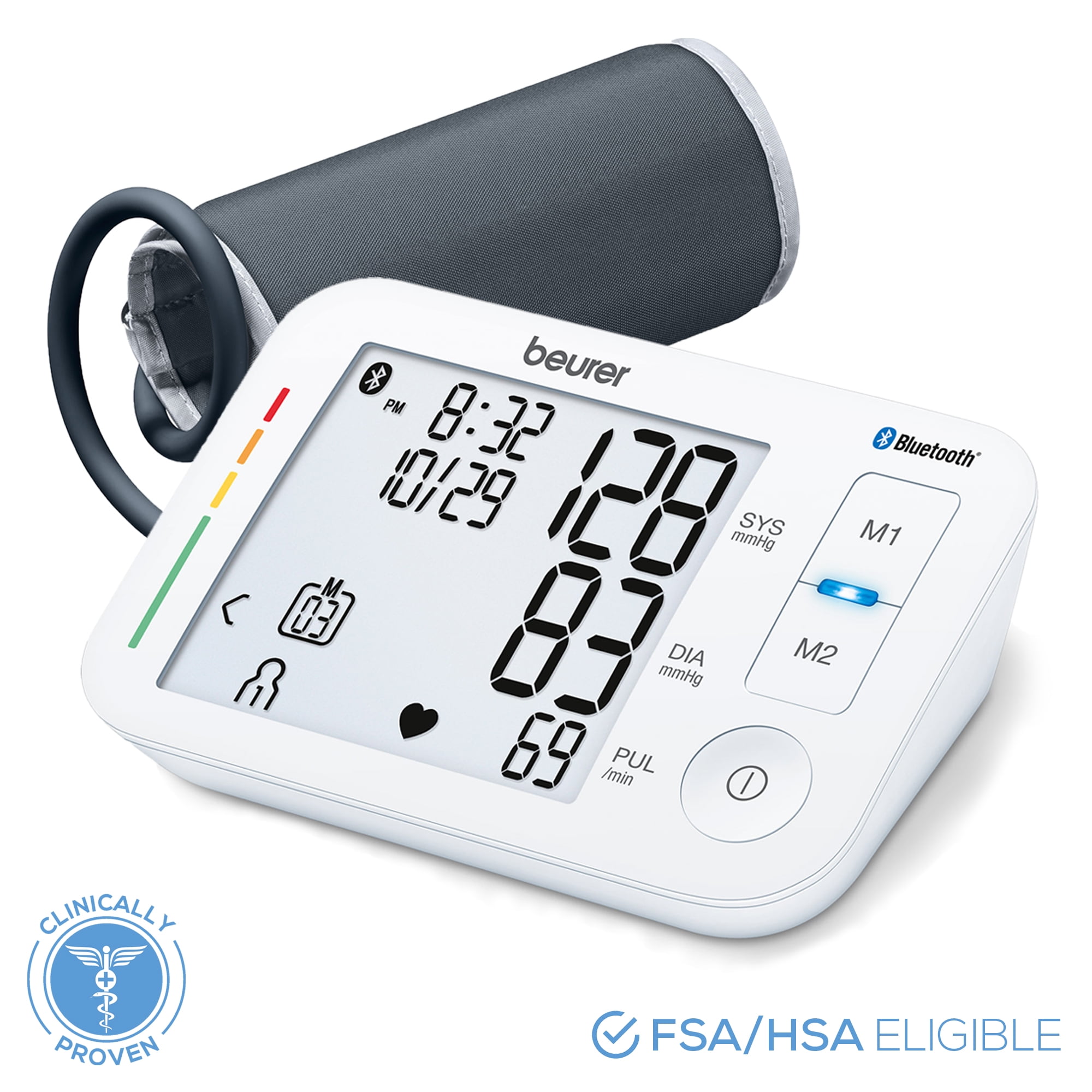Beurer Series 600 Bluetooth Blood Pressure Arm Monitor, BM52W