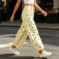 thumbnail image 4 of Hvogkswy Women High Waist Polka Dot Cropped Wide Leg Jeans Trendy Stretch Denim Pants Washed Vintage Casual jeans for 2026, 4 of 9
