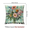 thumbnail image 4 of nygtbtfer  Pioneer Country Farm for Woman Mint Wildflower Gingham Throw Pillow White, 4 of 7