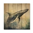 thumbnail image 3 of Designart "Graceful Whale Ocean s Elegance" Animals Print on Natural Pine Wood, 3 of 5