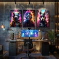thumbnail image 2 of Hieng Video Game Wall Art Gaming Posters Gamer Wall Decor for Teen Boys Bedroom Graffiti Gamepad Headphones Canvas Prints Cool Pictures Pop Art Painting Men Room Decoration（Only canvas）, 2 of 6