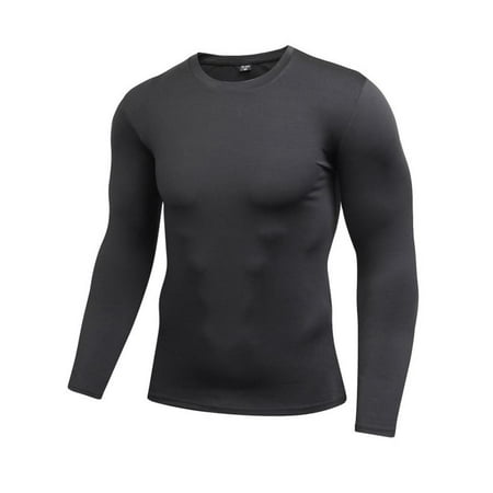 - Men's Quick Dry Long Sleeve Compression Baselayer T-shirts Sports Tops