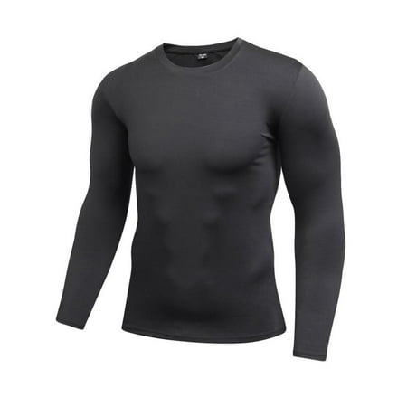 Men's Quick Dry Long Sleeve Compression Baselayer T-shirts Sports (Best Cycling Base Layer)