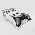 thumbnail image 2 of Ambesonne Animal Bedding Set 4 Pcs, Panda Bear Sketch, Queen, White Black, 2 of 2