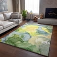 thumbnail image 6 of Addison Rugs Mayfield Washable Transitional Watercolors Yellow Rectangle Rug, 3' x 5', 6 of 6