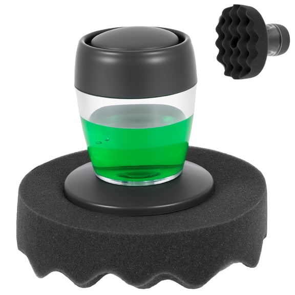Flow Tire Shine Applicator Pad Large Flow Tire Shine Application Reusable Car Truck Tire Dressing Applicator Pad Work with All Tyre Shine Gel Achieve No Drip Result,Black