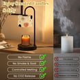 thumbnail image 5 of Candle Warmer Lamp with Timer Dimmer Mid Century Modern Palm Springs Stylized Stars Circular Orbs Candle Lamp Warmer for Jar Candle with 4 Bulbs Gifts for Women House Warming Gifts, 5 of 8