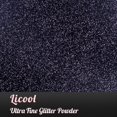 thumbnail image 2 of Fine Glitter Powder LICOOL GLITTER 100g Black Nail Art, 2 of 6