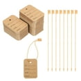 thumbnail image 1 of Uxcell 500 Set Price Tags 2 x 1.4 Inches Brown Tagging with Nylon String, 1 of 7
