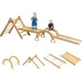 thumbnail image 4 of 6 in 1 Pikler Triangle Set, DEYGIA Wooden Montessori Climbing Set with Ramp, Arch, Slide and Net, Toddler Climbing Toys Indoor for Kids Aged 1-7 Years, 4 of 8