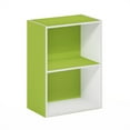 thumbnail image 2 of Furinno Luder 2-Tier Open Shelf Bookcase, Green/White, 2 of 6