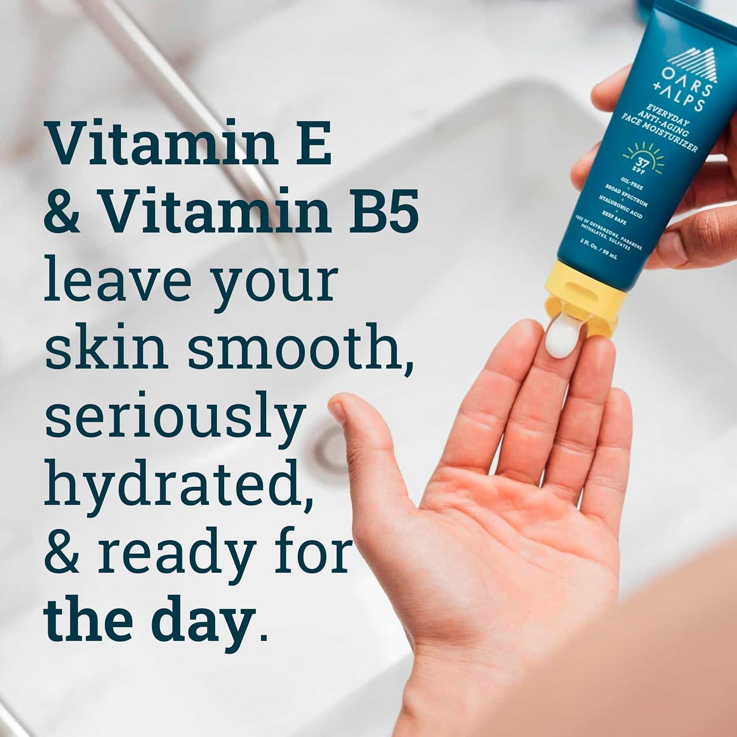 Oars + Alps SPF 37 Anti-Aging Face Moisturizer, 2 Fl Oz