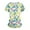 Gold, variant on Minjewel Women's Plus Size Printed V-Neck Scrubs for Women Set with Pockets, Cheerful Animal & Floral Design Scrub Set for Medical Staff,Beige S