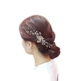 thumbnail image 5 of Getacota Accesorios para el cabello de novia, accesorios para el cabello, perlas, diamantes de imitación, astilla, cristal, flor, hoja, vid, peine lateral, tocados, pasadores dulces para mujeres y niñ, 5 of 5