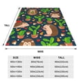 thumbnail image 5 of Bingfone Cute Hedgehogs Cactus Blue Print Flannel Fleece Blanket Throw Blanket For Bed,Sofa,Couch,Travel,Camping(80"X60"), 5 of 9