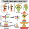 thumbnail image 2 of 28Pcs 7 Styles Mexican Fiesta Charm Cinco De Mayo Charms Colorful Carnival Themed Acrylic Hot Pepper Sombrero Festival Charms, 2 of 5