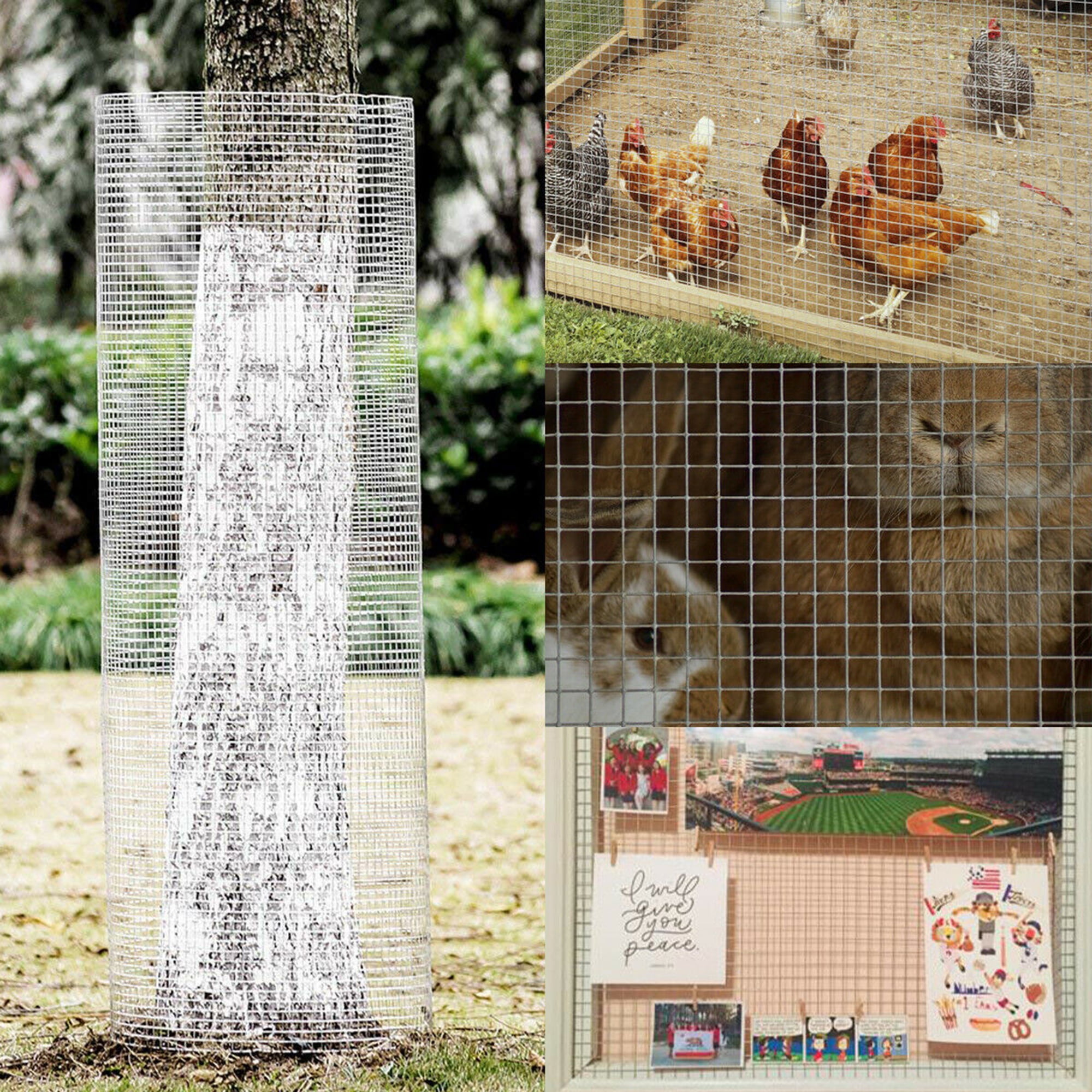 Gymax 46''x 50' 1/4 inch Hardware Cloth Galvanized Chicken Wire Welded Fence Mesh Roll