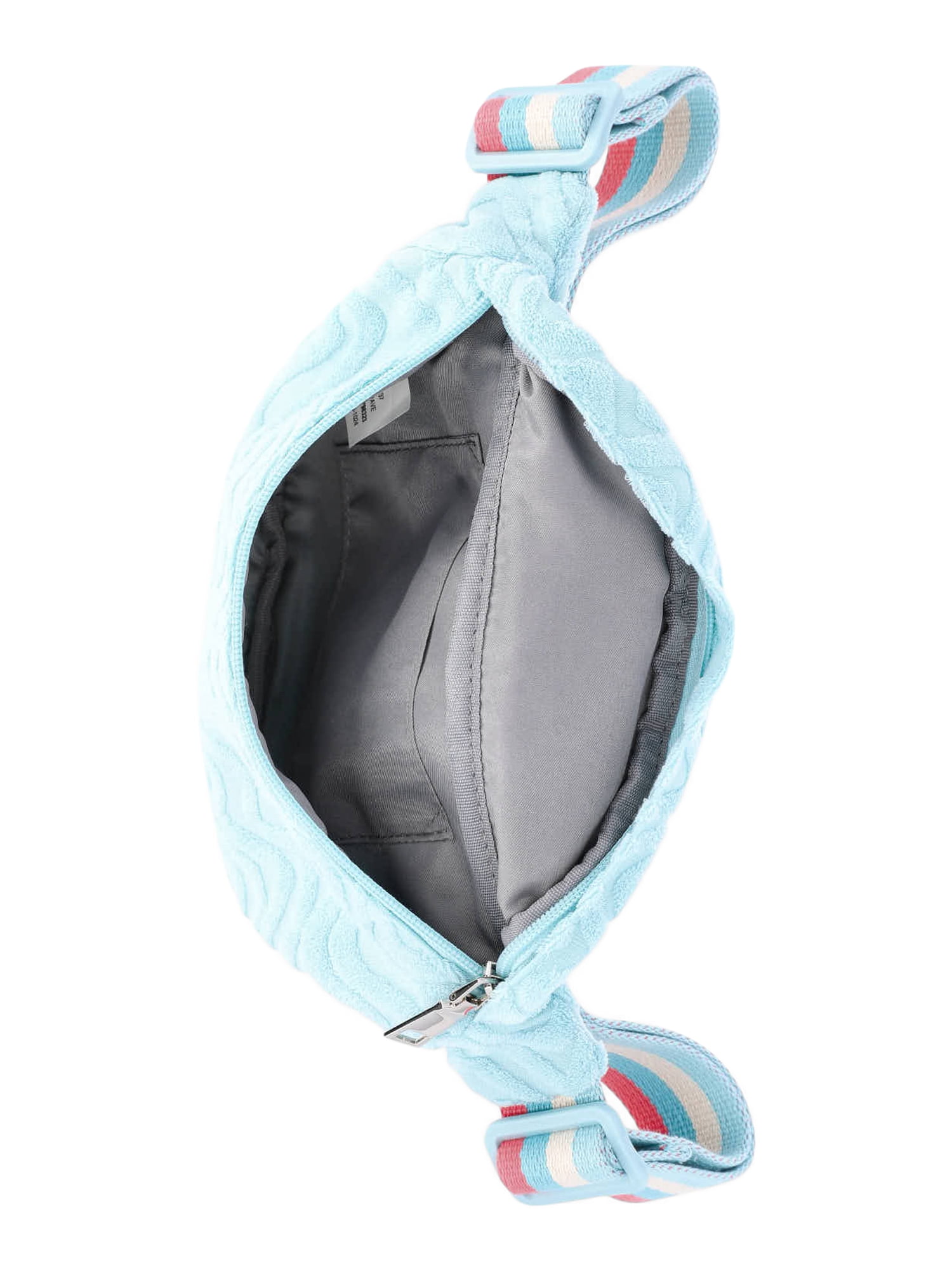 No Boundaries Women's Beach Terry Cloth Fanny Pack, Teal Wave