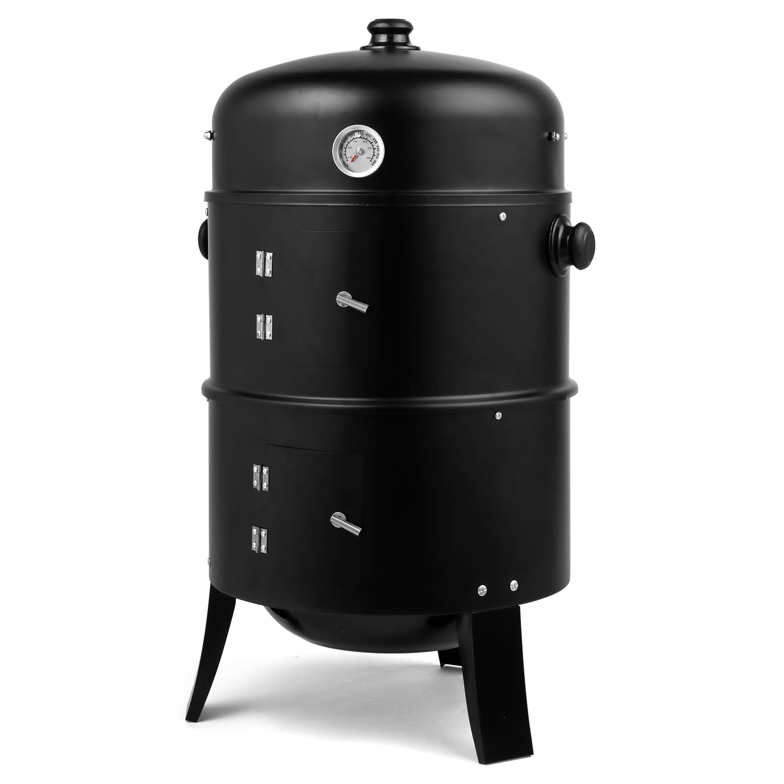 ZYPPP 32" Charcoal Smoker BBQ Grill 3IN1 Outdoor Vertical Smoke Portable Meat Cooker