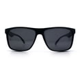 thumbnail image 5 of Mens Polarized Color Mirror Windbreaker Horn Rim Plastic Sunglasses All Black, 5 of 8