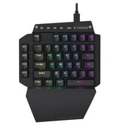 E-Yooso K700 One-Handed 44-Key USB Wired Mechanical Gaming Keyboard RGB Backlight Plug and Play Suitable for Desktop, Laptop