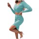 thumbnail image 2 of Puntoco mujeres casual moda sexy manga larga cuello redondo tops tenedores medio vestido conjuntos de dos piezas liquidación Puntoco Puntoco-1042, 2 of 7