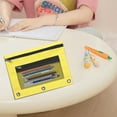thumbnail image 5 of SHENGXINY 10 Piece Pencil Case, Pencil Pouch Cloth Eyelet Binder B5 Three Holes Zipper Office File Organizer Yellow, 5 of 6