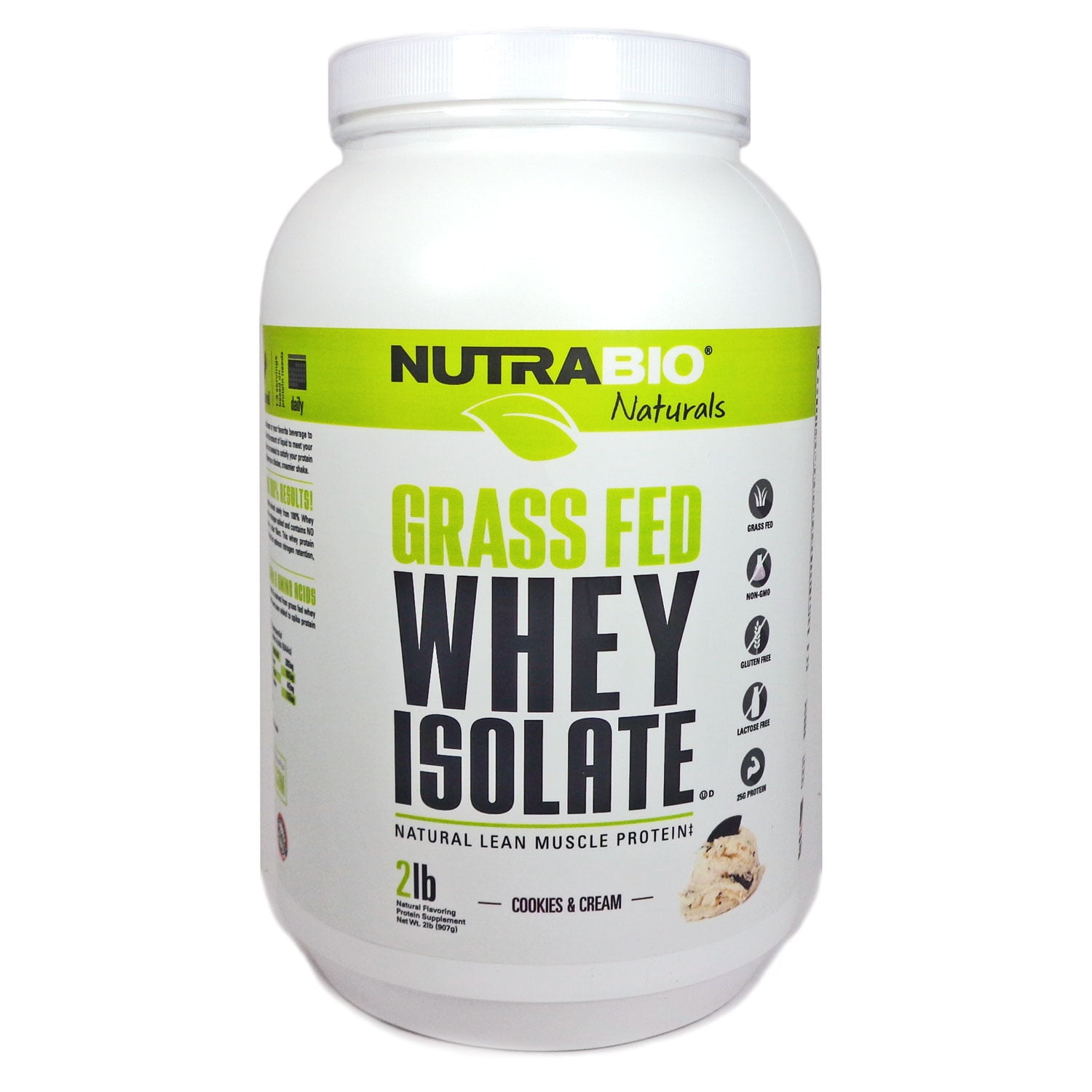 Whey Isolate Cookies and Cream by NutraBio x0D2 Pounds