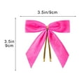 thumbnail image 3 of 24 Pcs Small Velvet Christmas Bows for Christmas Tree, Wreath, Gift Wrapping, Crafts, Wedding, Party, Twist Tie Bows for Treat Bag Bakery Candy Bags, Home Decor Pink, 3 of 9