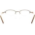 thumbnail image 4 of Womens Optical Eyewear - Oval Shape, Metal Half Rim, Cocoa, 4 of 4