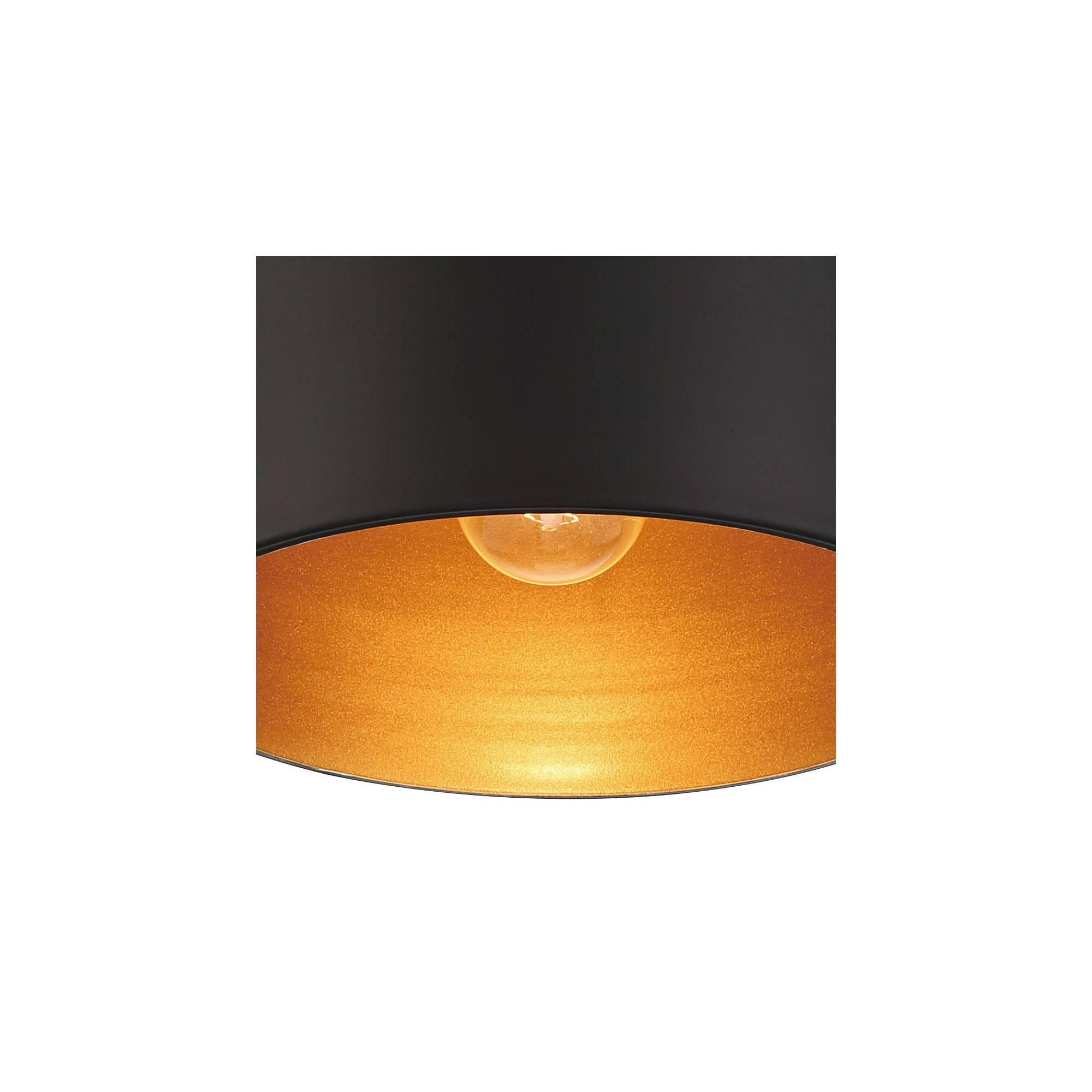 Possini Euro Design Modern Ceiling Light Semi Flush Mount Fixture 10" Wide Soft Gold Metal Black Drum Shade for Bedroom Kitchen