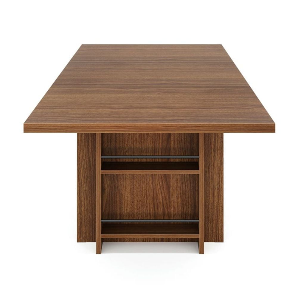 Yardi Yarda 63" Executive Desk, Large Wood Computer Writing Table with Storage, Desk for Indoor, Rustic Brown