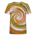 thumbnail image 3 of Mens Camisas de Manga Corta Impresión Casual Deportes Cuello Redondo Blusa, Poliéster Ligero para la Primavera Verano Al Aire Libre Uso Diario, 3 of 4