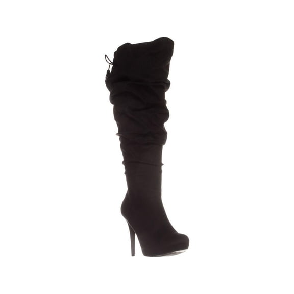 Womens TS35 Brisa Wide Calf Platform Knee-High Boots, Black