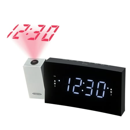 JENSEN JCR-238 Digital Dual-Alarm Projection Clock Radio ...
