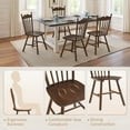 thumbnail image 5 of Dycanpo Dining Chairs Set of 2,Farmhouse Wooden Windsor Kitchen Chairs with Thicker Backrest for Kitchen,Black Walnut, 5 of 8