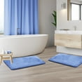 thumbnail image 6 of Nestl Set of 2 Absorbent Memory Foam Bath Mat Set Bathroom Rugs, Calm Blue, Small 17"x24", 6 of 8