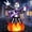 Skeleton Plays Guitar, variant on Joyfy 8 FT Halloween Inflatable Skeleton Dinosaur with Build-in LEDs Pumpkin Decorations,Halloween Outdoor Decorations Blow up Yard Decorations