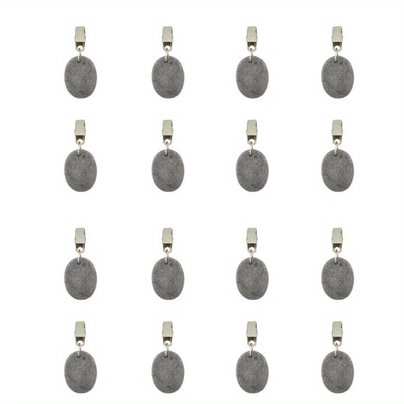 16pcs Stainless Steel Outdoor Curtain Counterweight Balls, Heavy-Duty Clips for Patio Gazebo Cabana Drapes