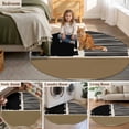 thumbnail image 5 of Brown Black Round Area Rug 6Ft Washable Circle Rugs for Bathroom Office, Farmhouse Striped Modern Abstract Art Non-Slip Carpet Floor Mats Indoor Outdoor Carpet Runner Aesthetic Home Decor, 5 of 8