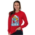 thumbnail image 3 of Smurfette Cartoon American Cutie USA Women Plus Size Long Sleeve Tee Brisco Brands 2X, 3 of 5