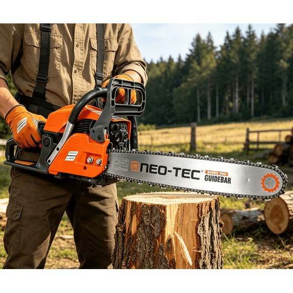 20inch 62CC Gas Powered Chainsaw, 3.5 HP 2 Stroke Engine Gas Power Chainsaws with Non-Slip Handle, Gas Chainsaws with Dual Fuel Tanks, For Wood Cutting, Tree Trimming, and Land Clearing