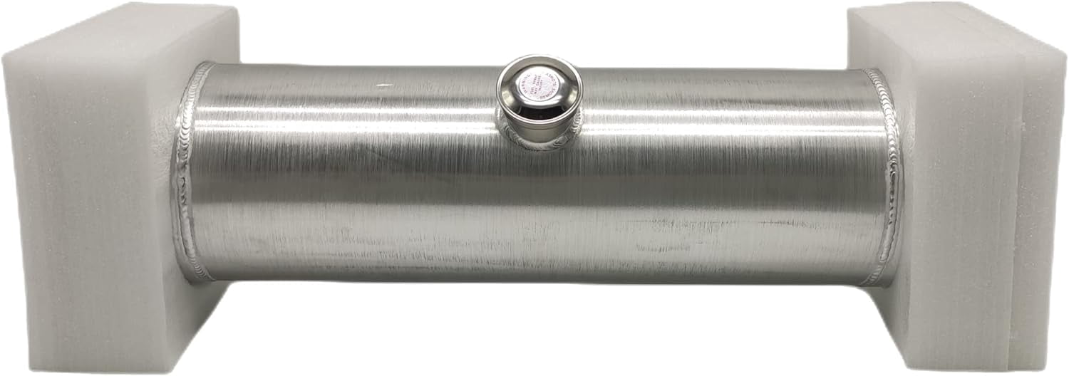 JSD AUTO PARTS 6.25 Gallons 8 x30 Spun Aluminum Gas Tank / Fuel Tank 1/4 NPT Outlet Center Fill