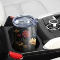 thumbnail image 5 of 20 Oz Pioneer Flower Coffee Tumbler Double Wall Insulated Stainless Steel Water Bottle | Metal Reusable Thermoses Flask with Cup Cap | Leak & Sweat Proof with Anti-Dust Lid, 5 of 7
